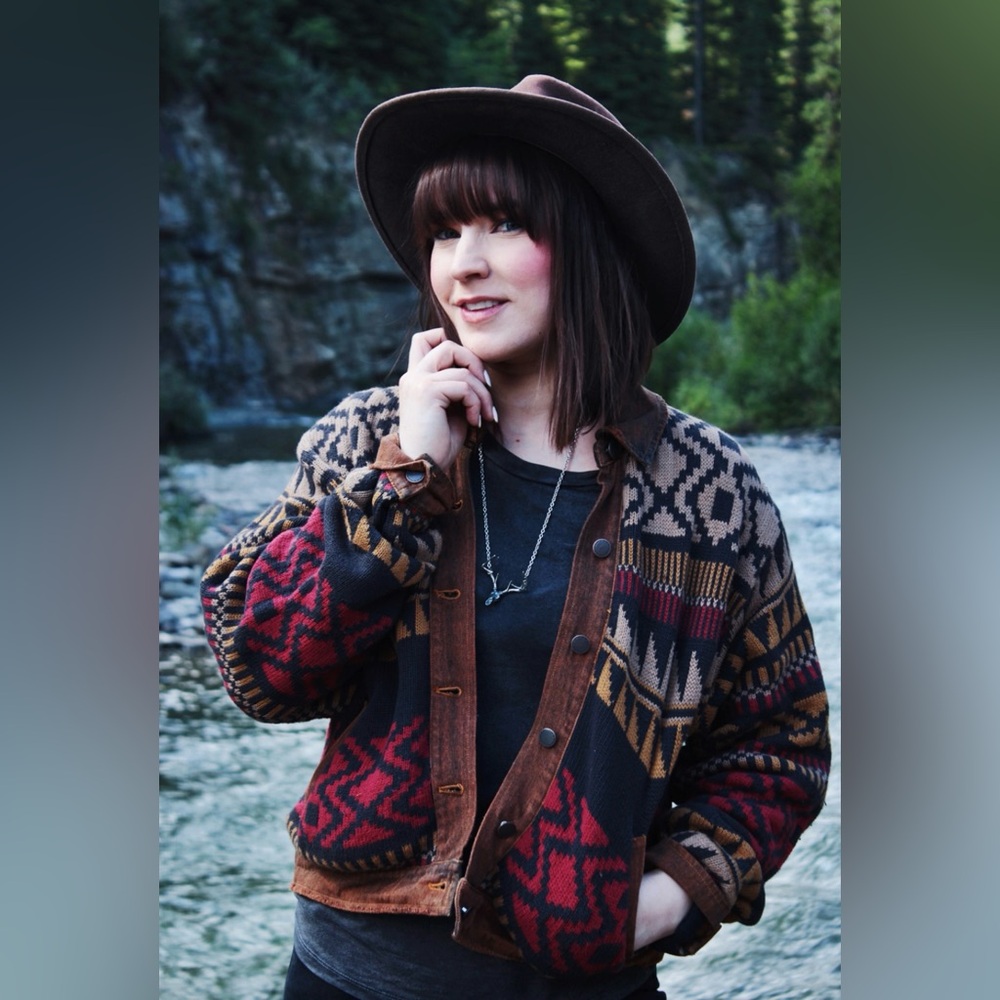 Free People We The Free Lakeside crochet denim sweater Jacket - Picture 1 of 16